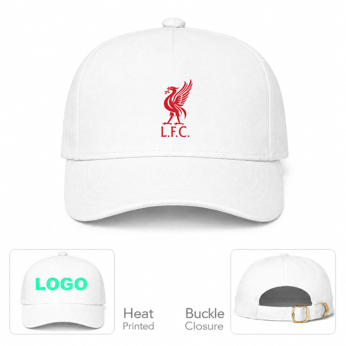 Liverpool L.F.C. Soccer Dad Baseball Cap Hat - White