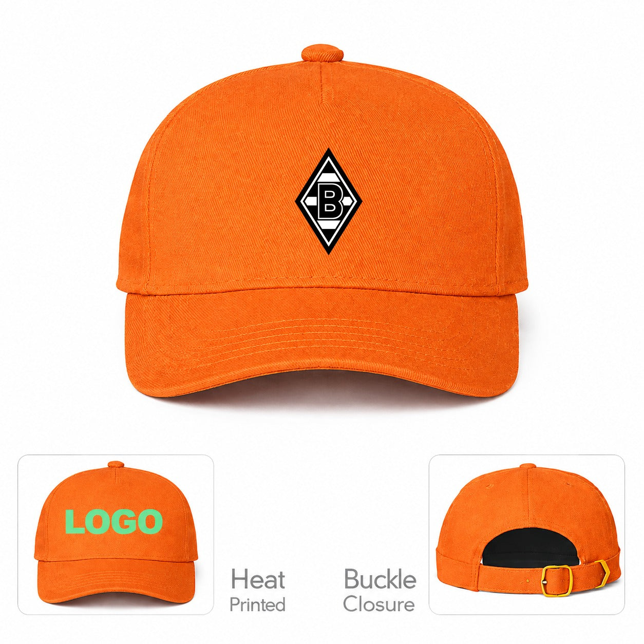 Borussia Monchengladbach FC Dad Baseball Cap Hat - Orange