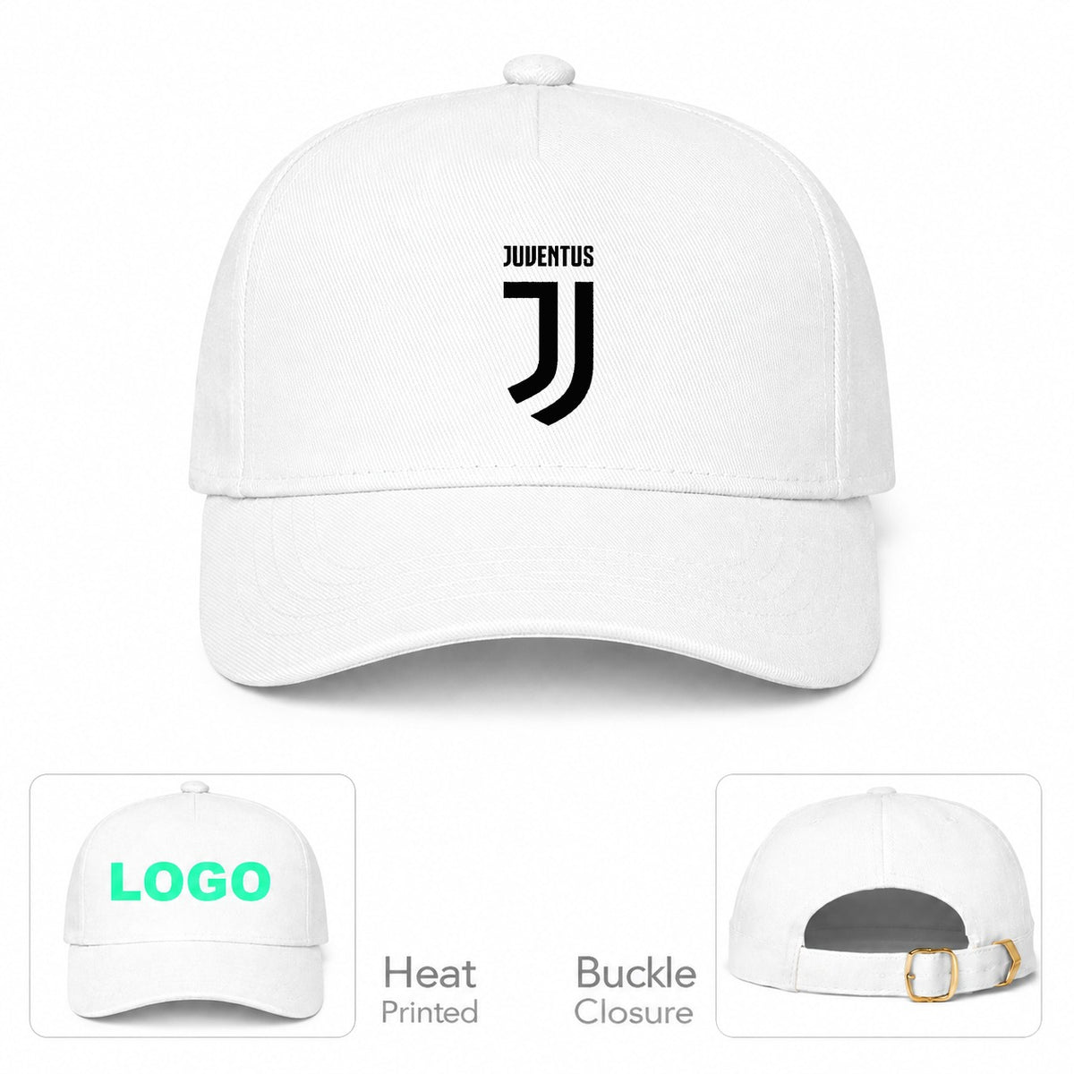 Juventus Soccer Dad Baseball Cap Hat - White