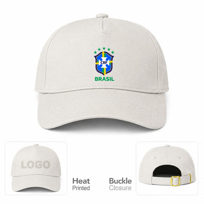 Brasil National Soccer Team Dad Baseball Cap Hat - Beige
