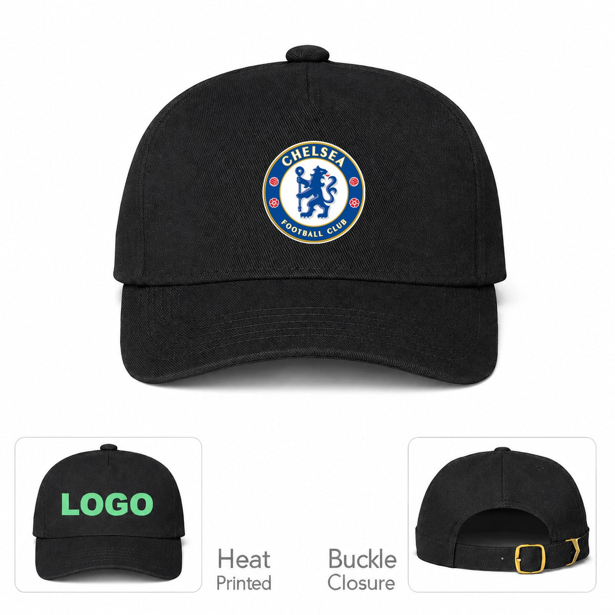 Chelsea Soccer Dad Baseball Cap Hat - Black