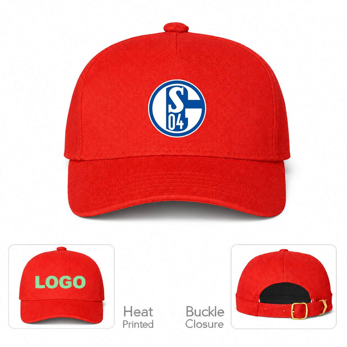 Schalke 04 FC Dad Baseball Cap Hat - Red