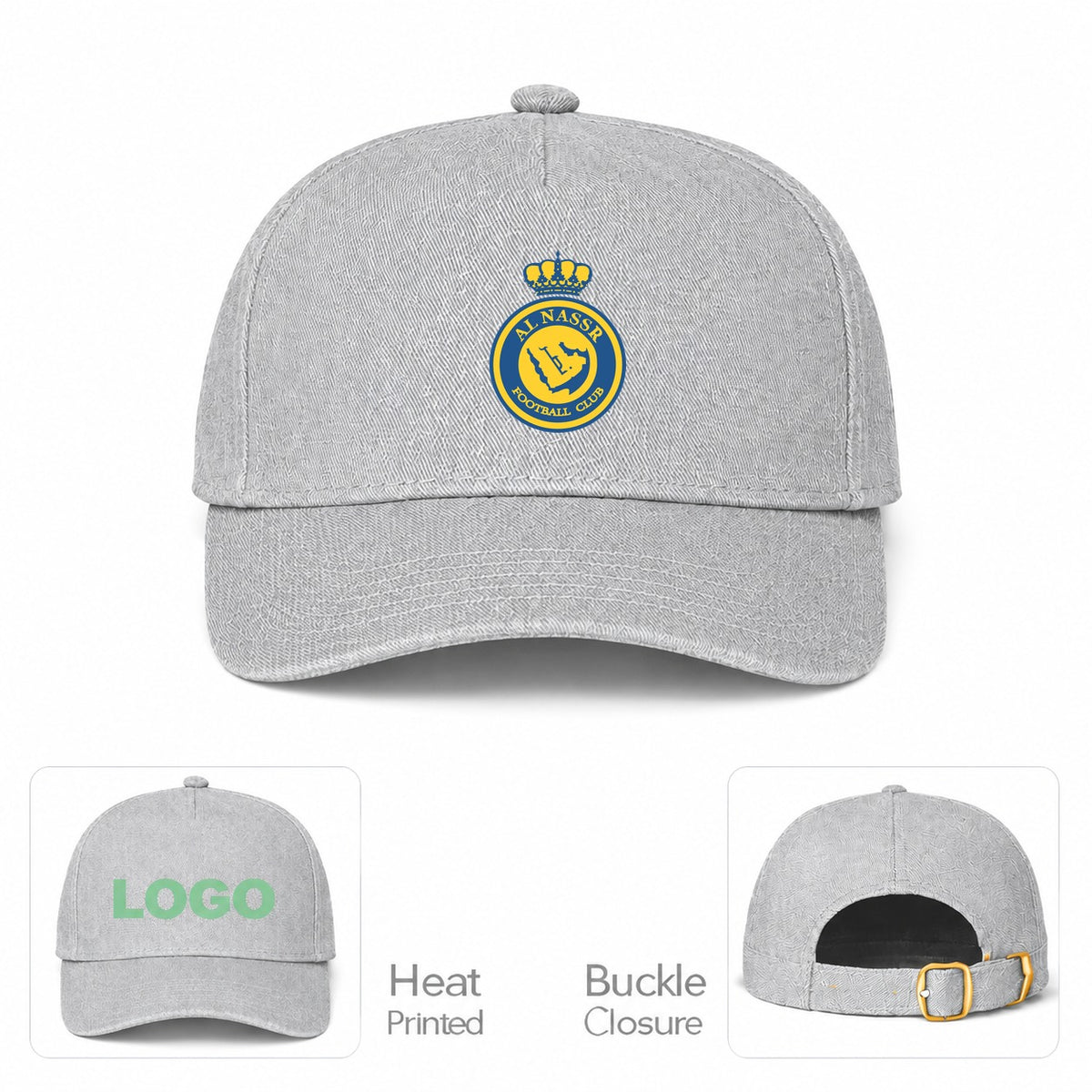 Al Nassr FC Dad Baseball Cap Hat - Gray