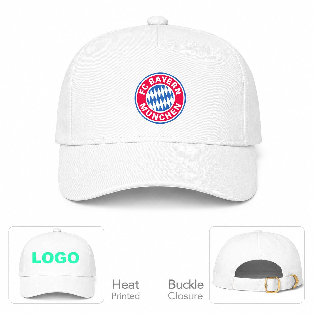 F.C. Bayern Munchen Soccer Dad Baseball Cap Hat - White