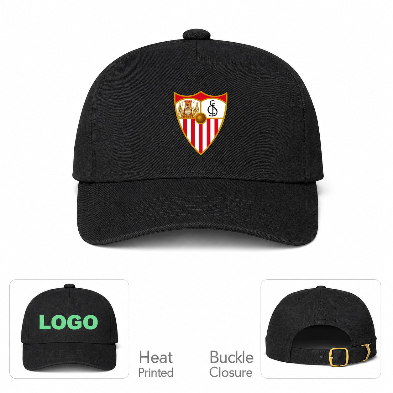 Sevilla FC Dad Baseball Cap Hat - Black