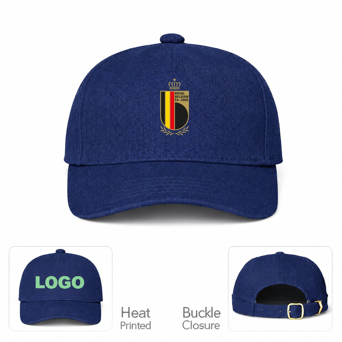 Belgium National Soccer Team Dad Baseball Cap Hat - Navy
