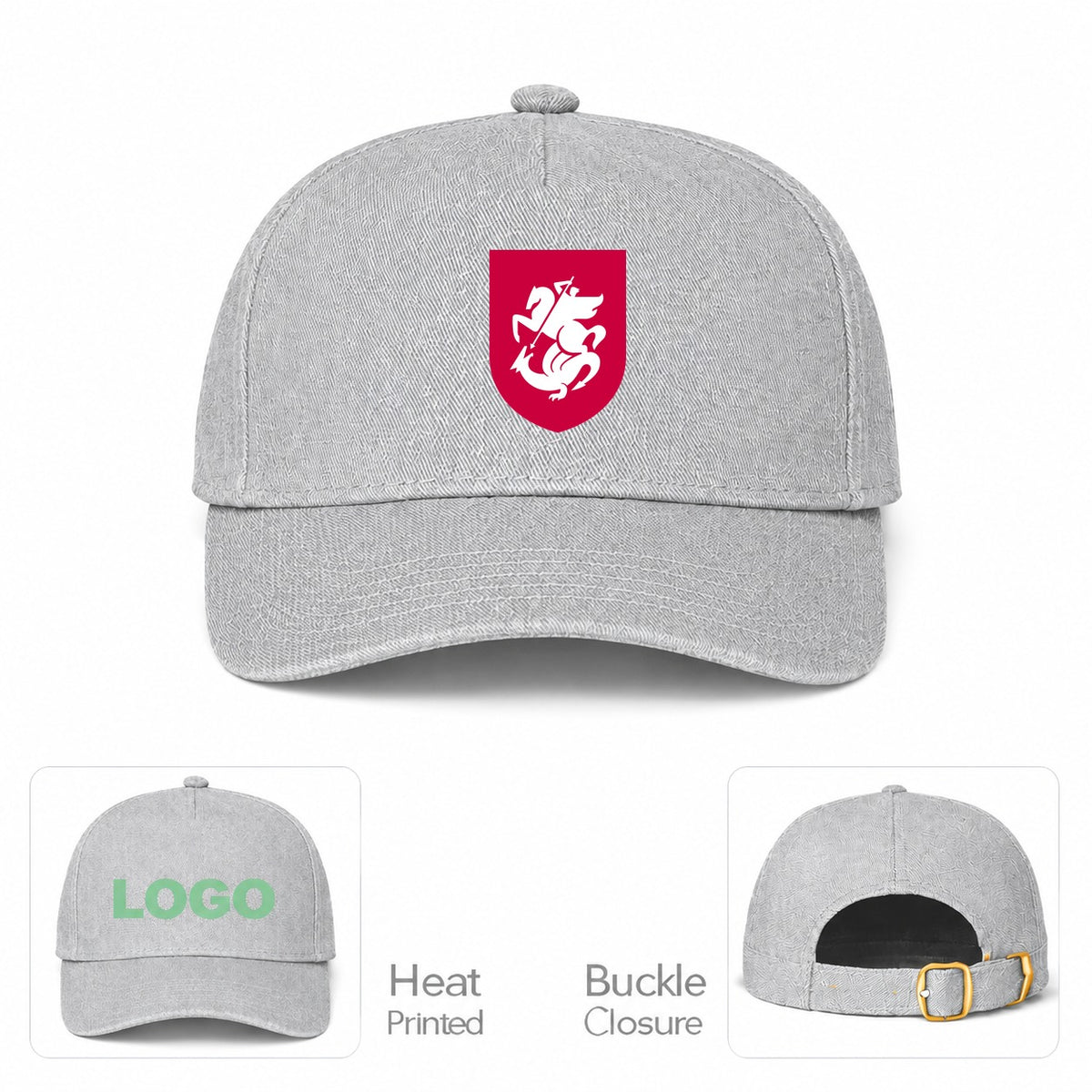 Georgia National Soccer Team Dad Baseball Cap Hat - Gray