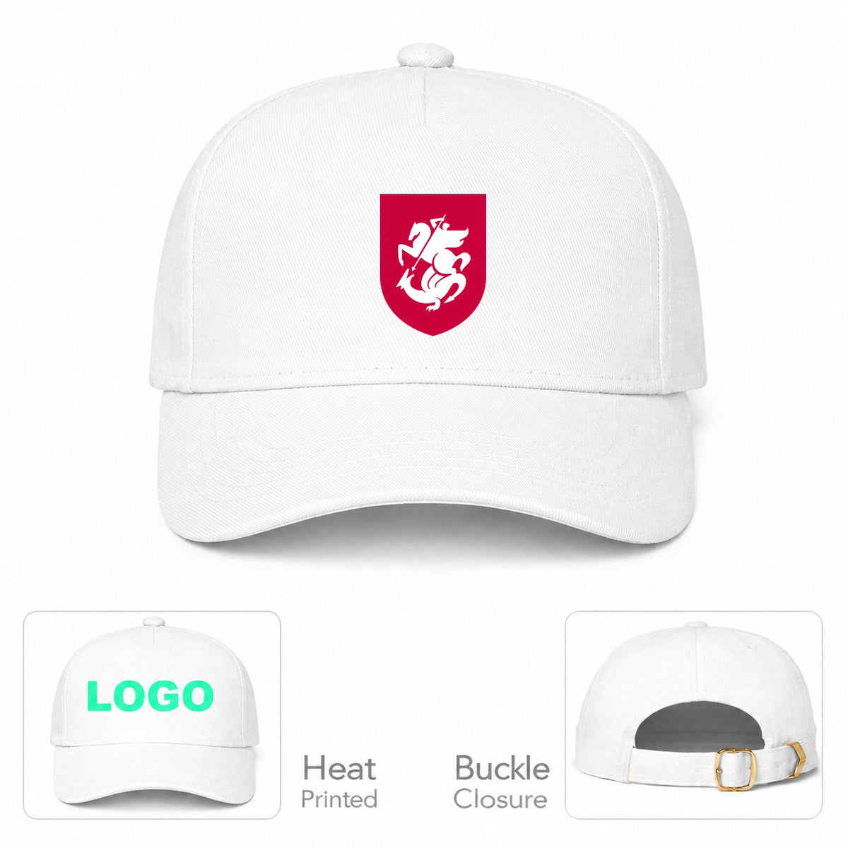 Georgia National Soccer Team Dad Baseball Cap Hat - White