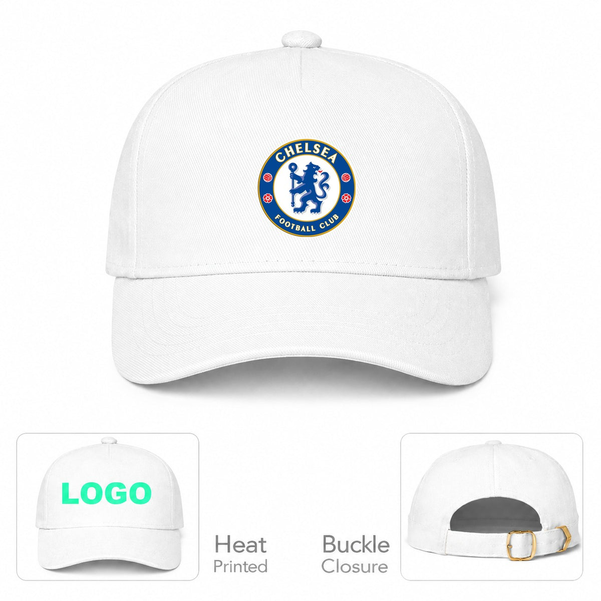 Chelsea Soccer Dad Baseball Cap Hat - White