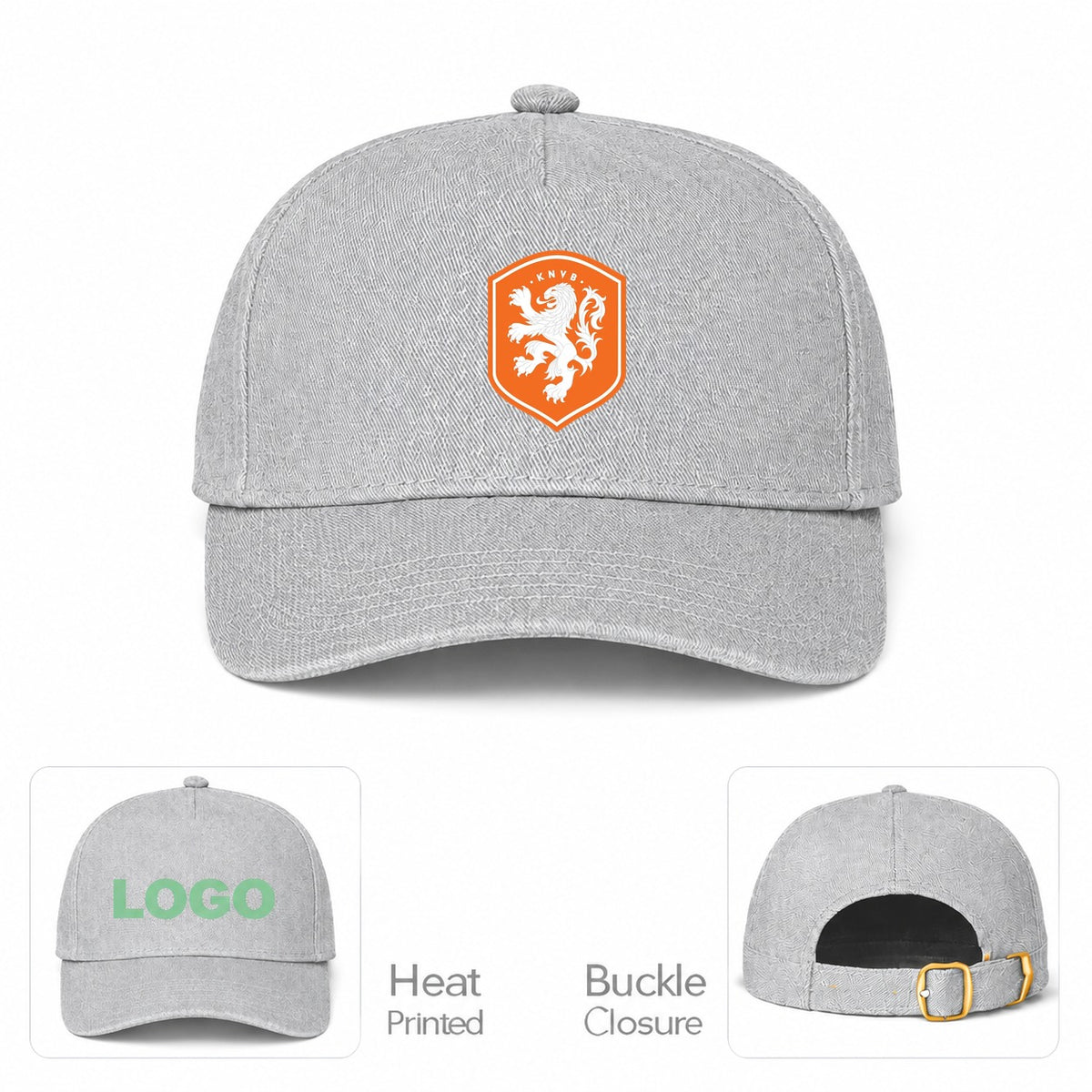 Netherlands National Soccer Team Dad Baseball Cap Hat - Gray