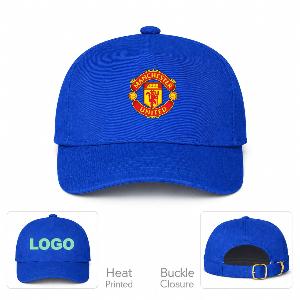 Manchester United Soccer Dad Baseball Cap Hat - R. Blue