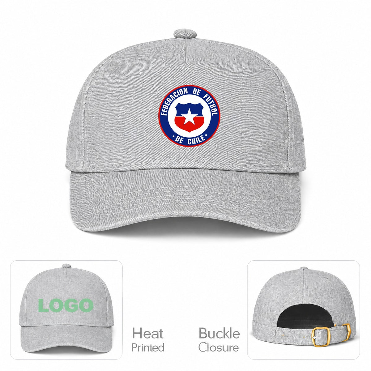 Chile National Soccer Team  Dad Baseball Cap Hat - Gray