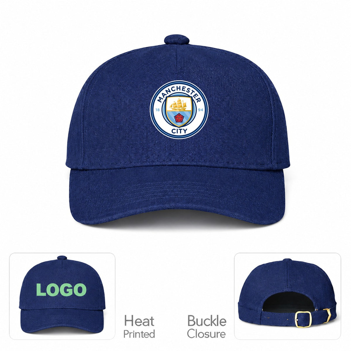 Manchester City Soccer Dad Baseball Cap Hat - Navy
