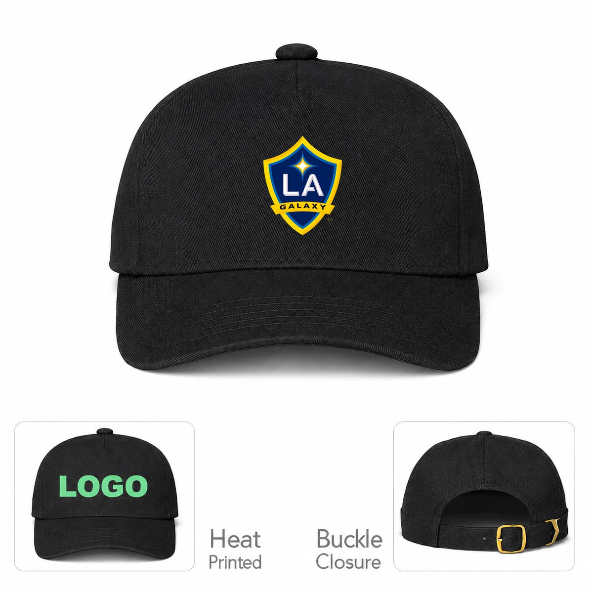 LA Galaxy FC Dad Baseball Cap Hat - Black