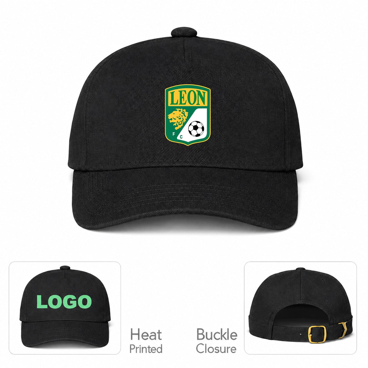Leon FC Dad Baseball Cap Hat - Black