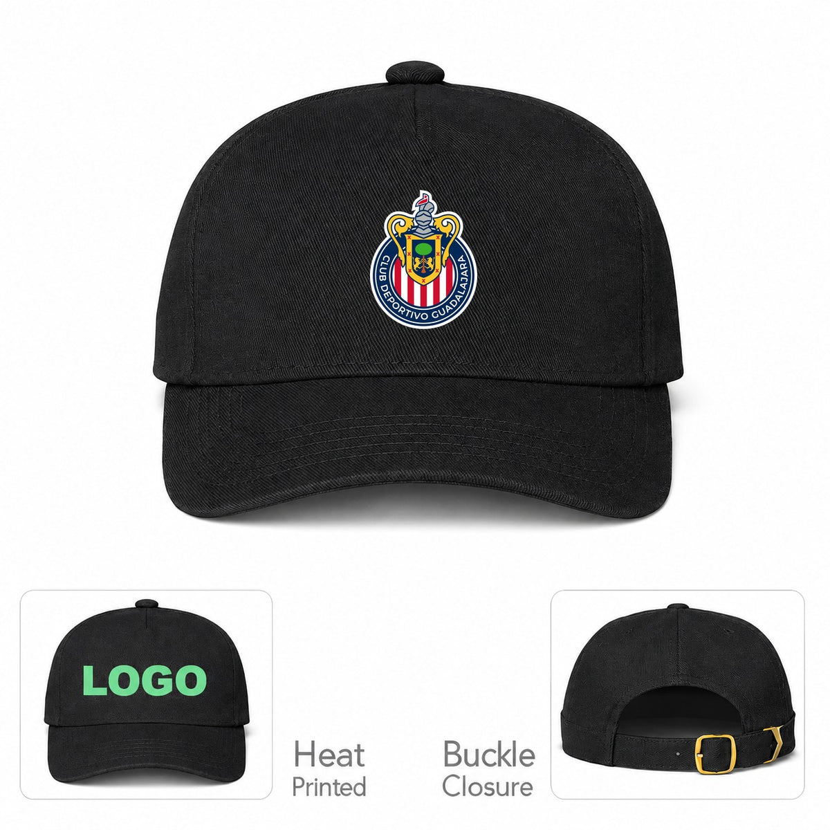 Chivas Football Club Dad Baseball Cap Hat - Black