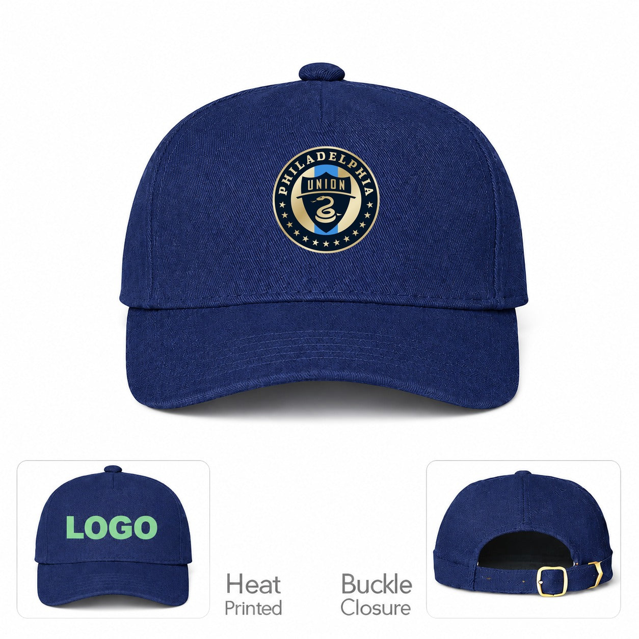 Philadelphia Union FC Dad Baseball Cap Hat - Navy