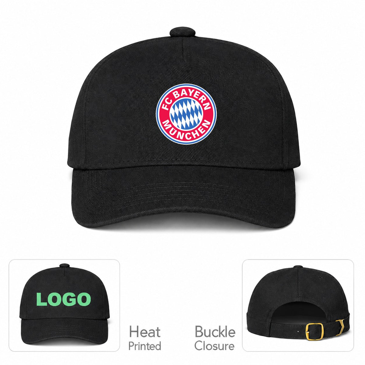 F.C. Bayern Munchen Soccer Dad Baseball Cap Hat - Black