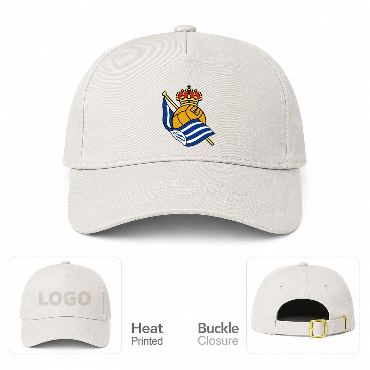Real Sociedad FC Dad Baseball Cap Hat - Beige