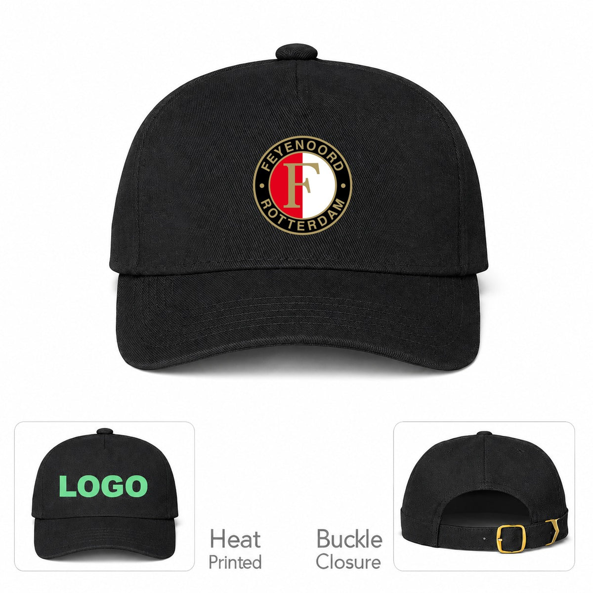 Feyenoord FC Dad Baseball Cap Hat - Black