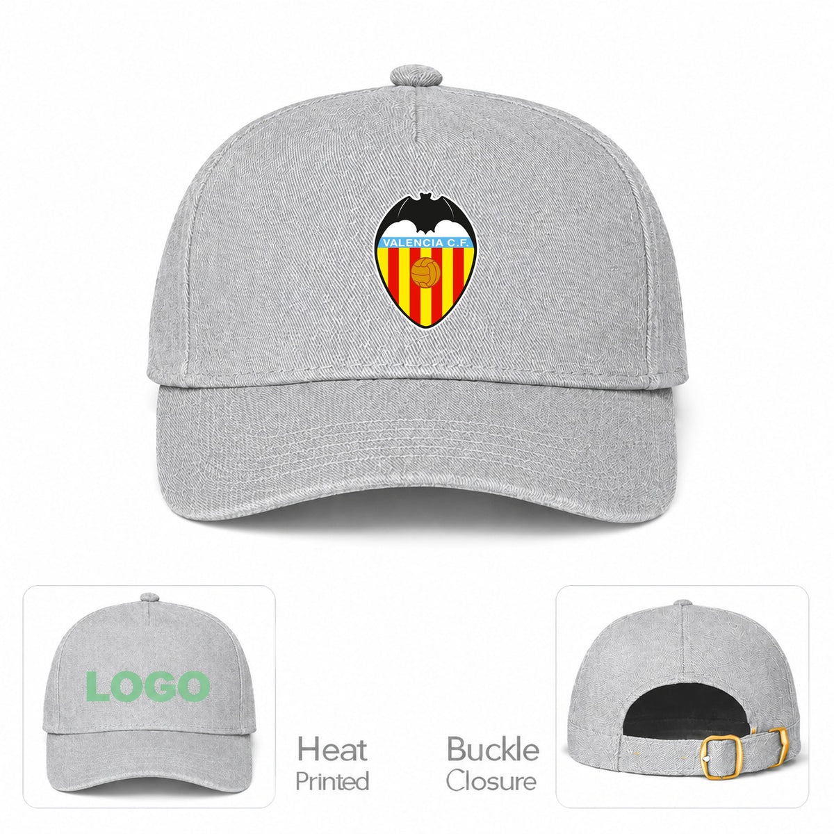 Valencia FC Dad Baseball Cap Hat - Gray