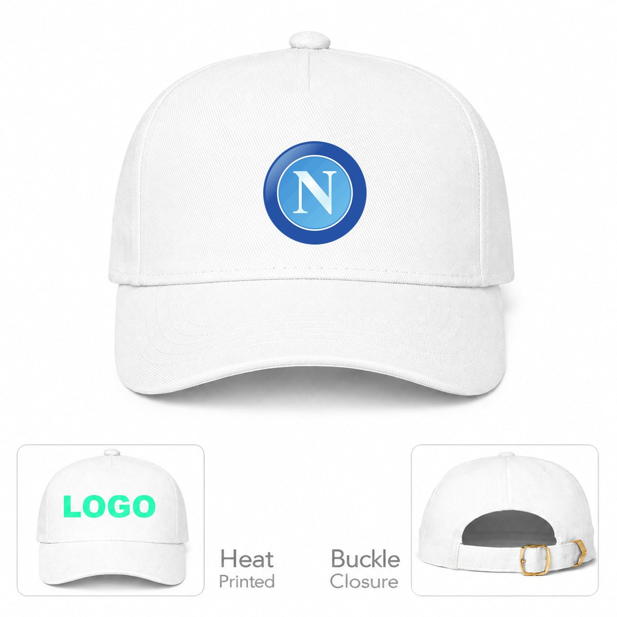 Napoli FC Dad Baseball Cap Hat - White