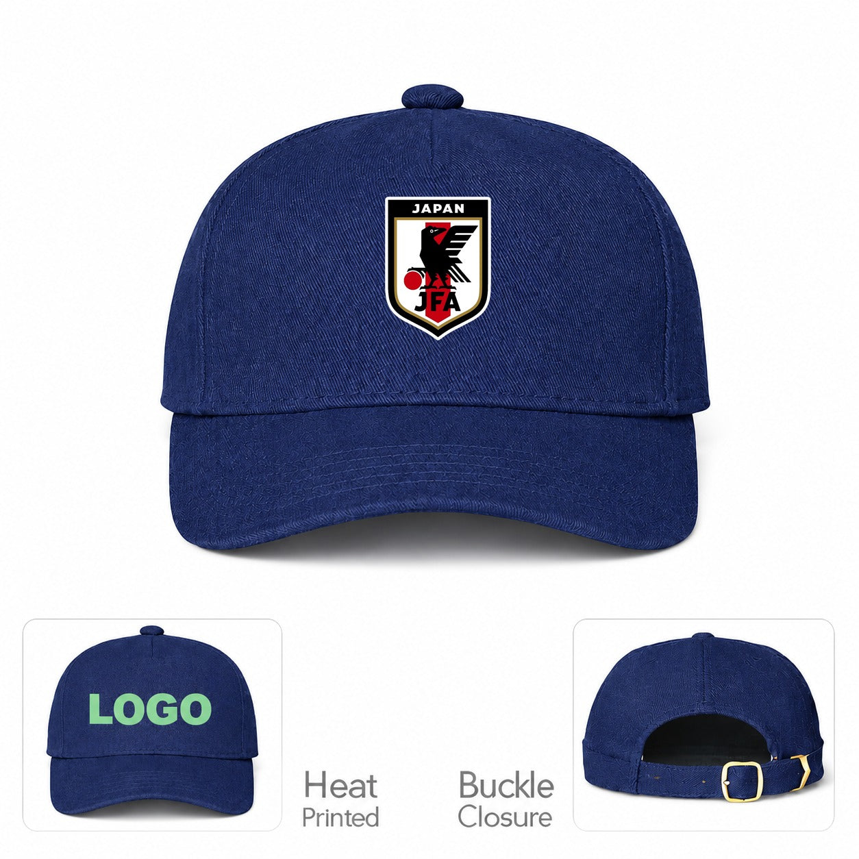 Japan National Soccer Team Dad Baseball Cap Hat - Navy