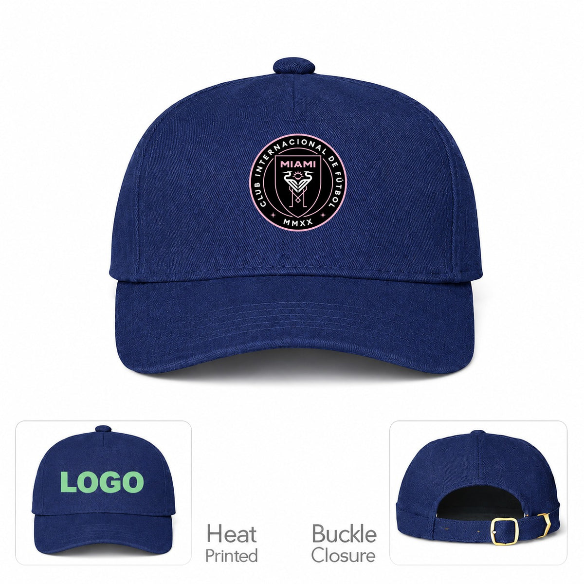 Inter Miami FC Dad Baseball Cap Hat - Navy