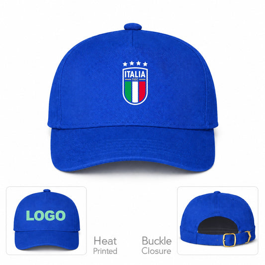 Italy National Soccer Dad Baseball Cap Hat - R. Blue