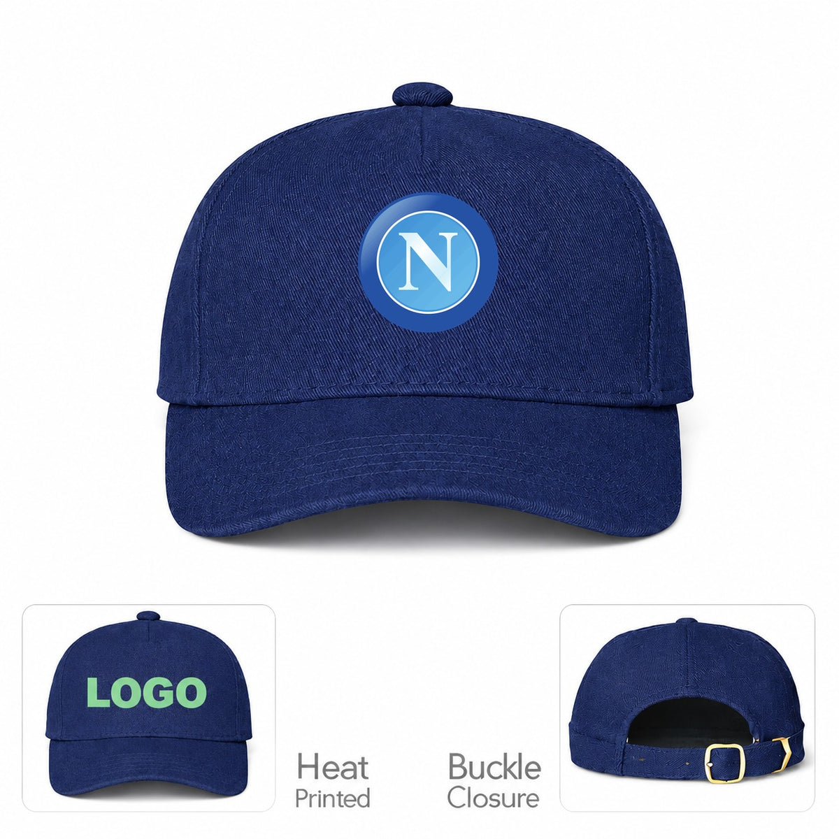 Napoli FC Dad Baseball Cap Hat - Navy