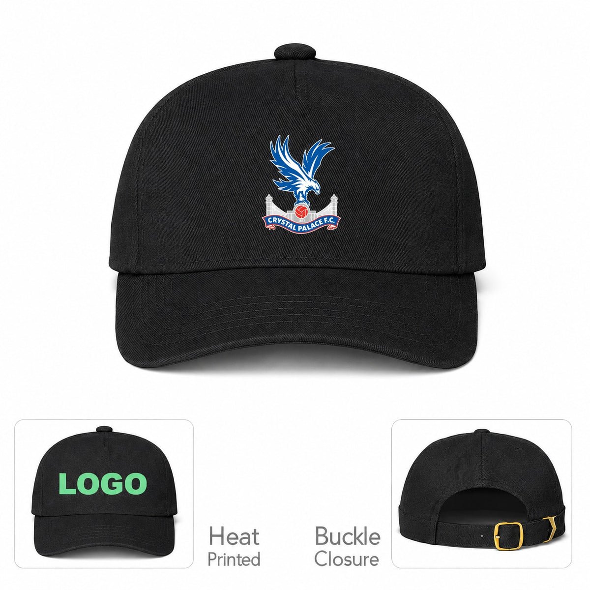 Crystal Palace F.C Dad Baseball Cap Hat - Black