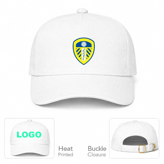 Leeds United Football Club Dad Baseball Cap Hat - White
