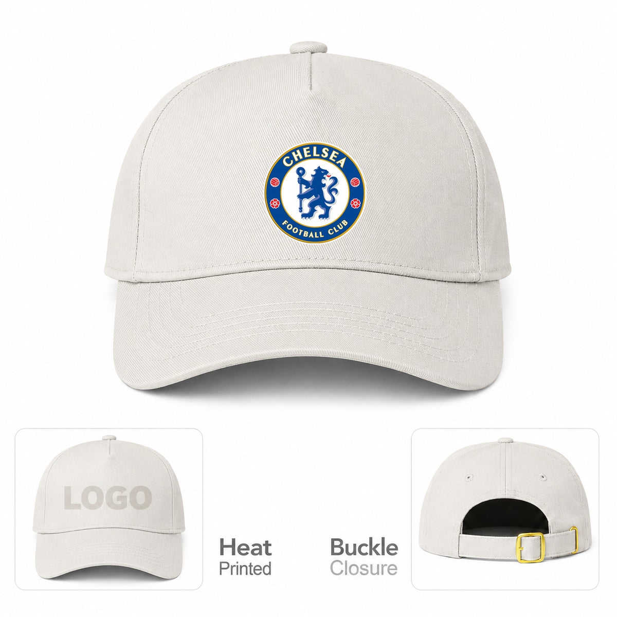 Chelsea Soccer Dad Baseball Cap Hat - Beige