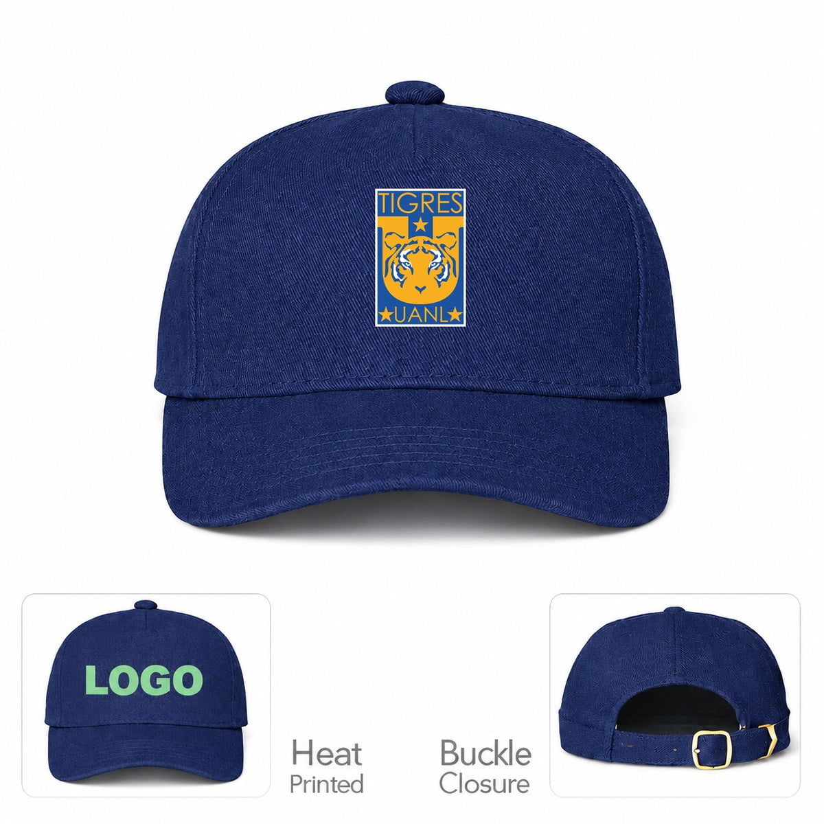 Tigres UANL FC Dad Baseball Cap Hat - Navy