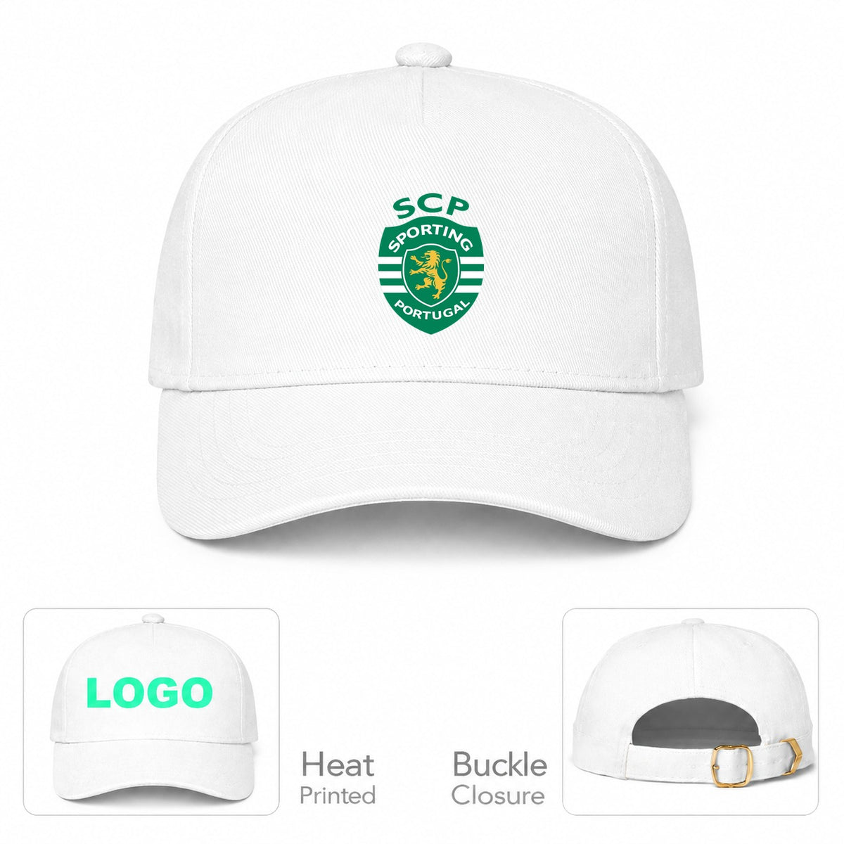 Sporting CP FC Dad Baseball Cap Hat - White