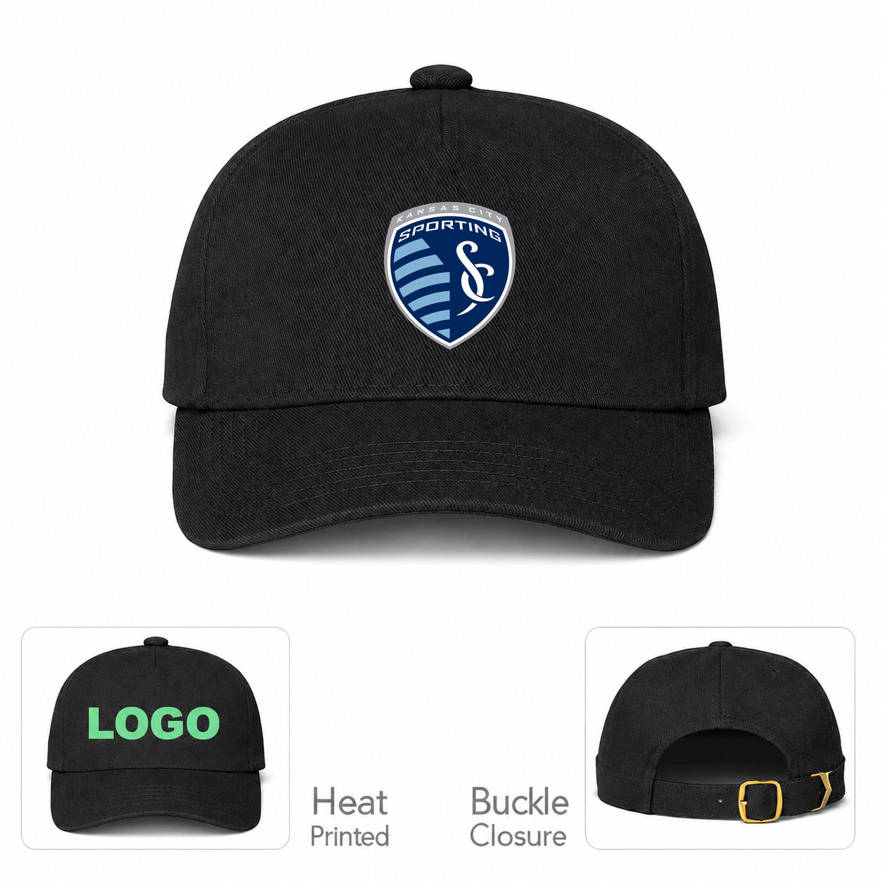Sporting Kansas City FC Dad Baseball Cap Hat - Black