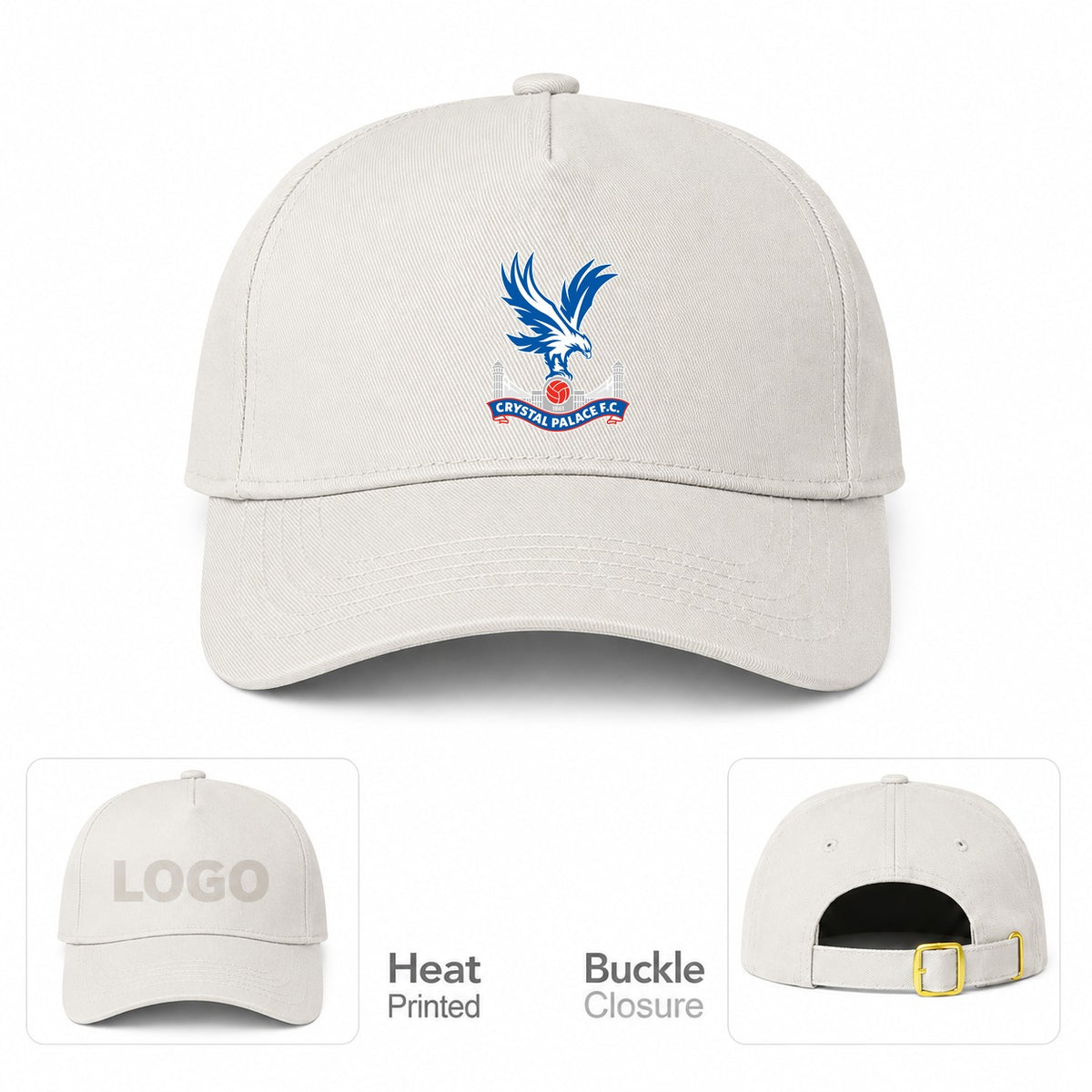 Crystal Palace F.C Dad Baseball Cap Hat - Beige