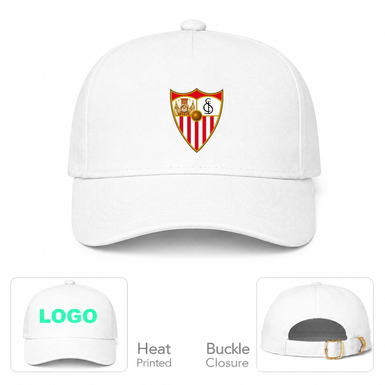 Sevilla FC Dad Baseball Cap Hat - White