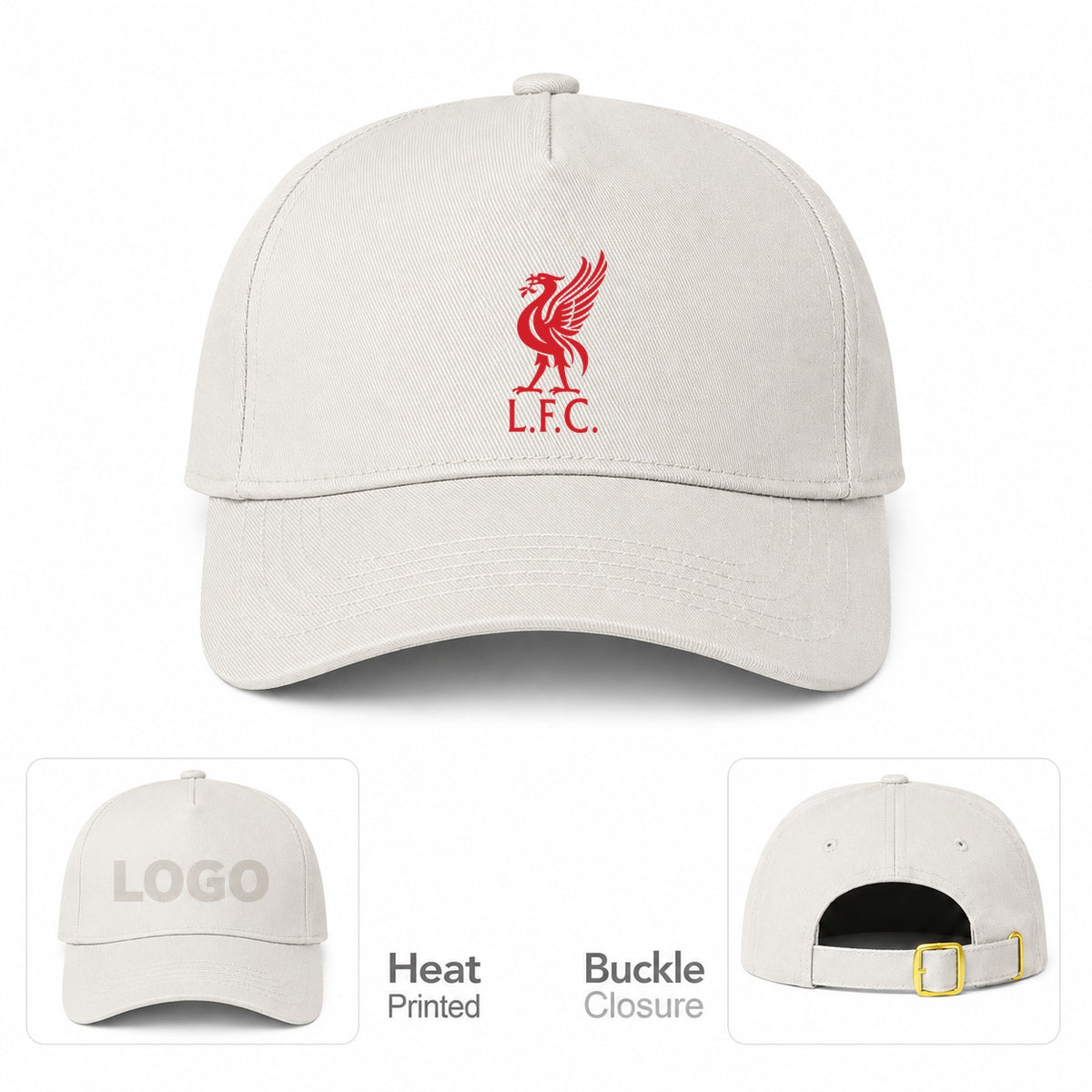 Liverpool L.F.C. Soccer Dad Baseball Cap Hat - Beige