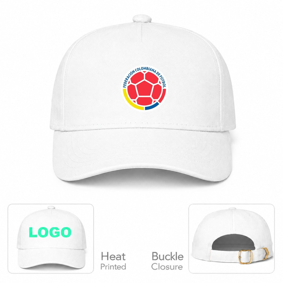 Colombia National Soccer Team  Dad Baseball Cap Hat - White