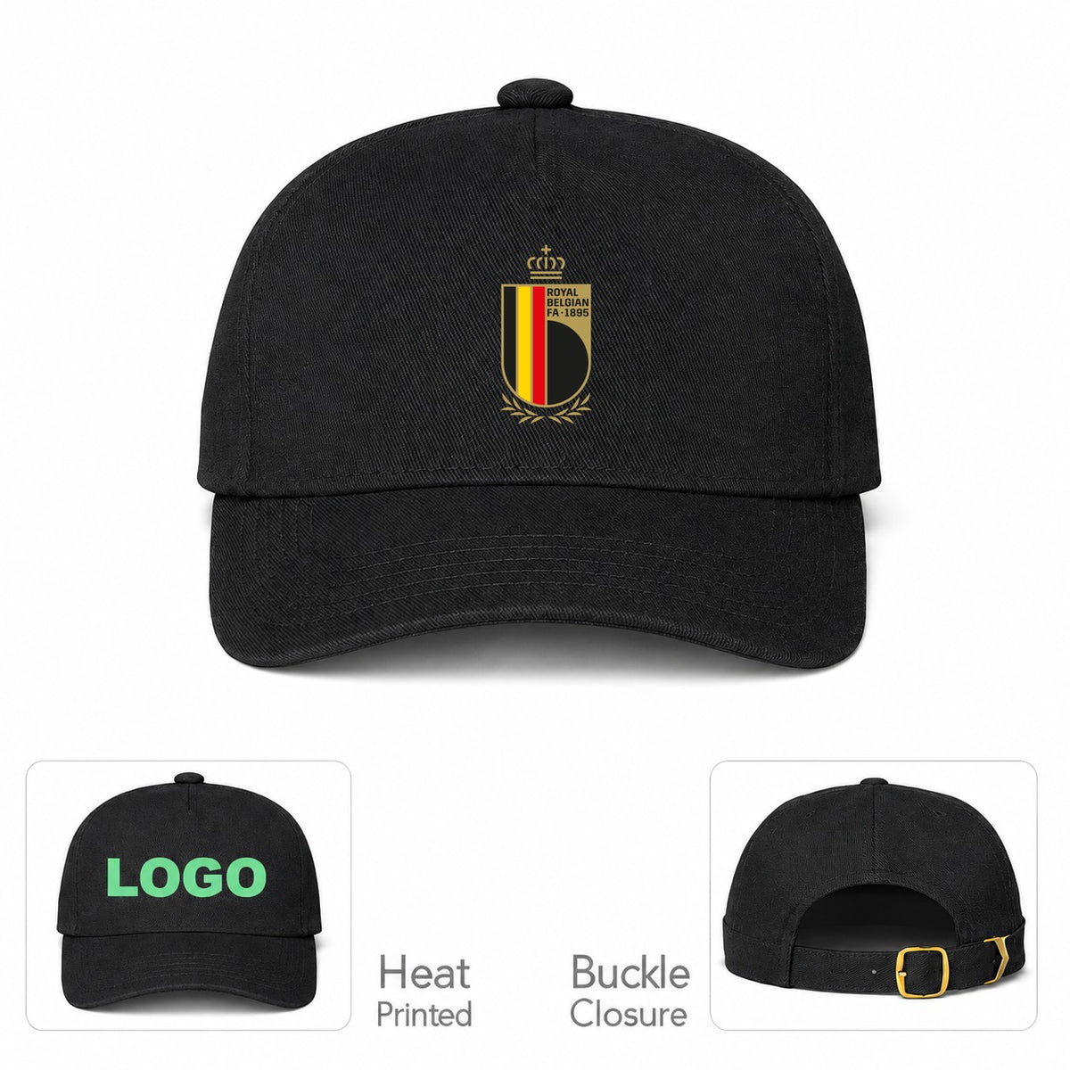 Belgium National Soccer Team Dad Baseball Cap Hat - Black