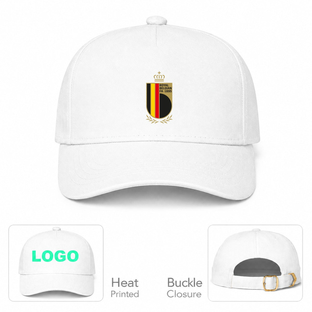 Belgium National Soccer Team Dad Baseball Cap Hat - White