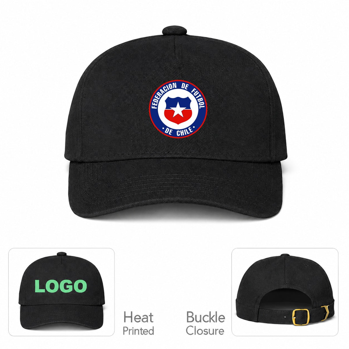 Chile National Soccer Team  Dad Baseball Cap Hat - Black
