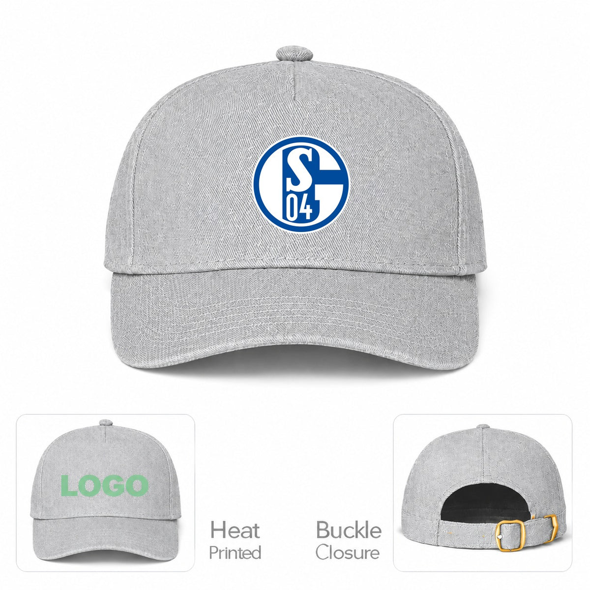 Schalke 04 FC Dad Baseball Cap Hat - Gray
