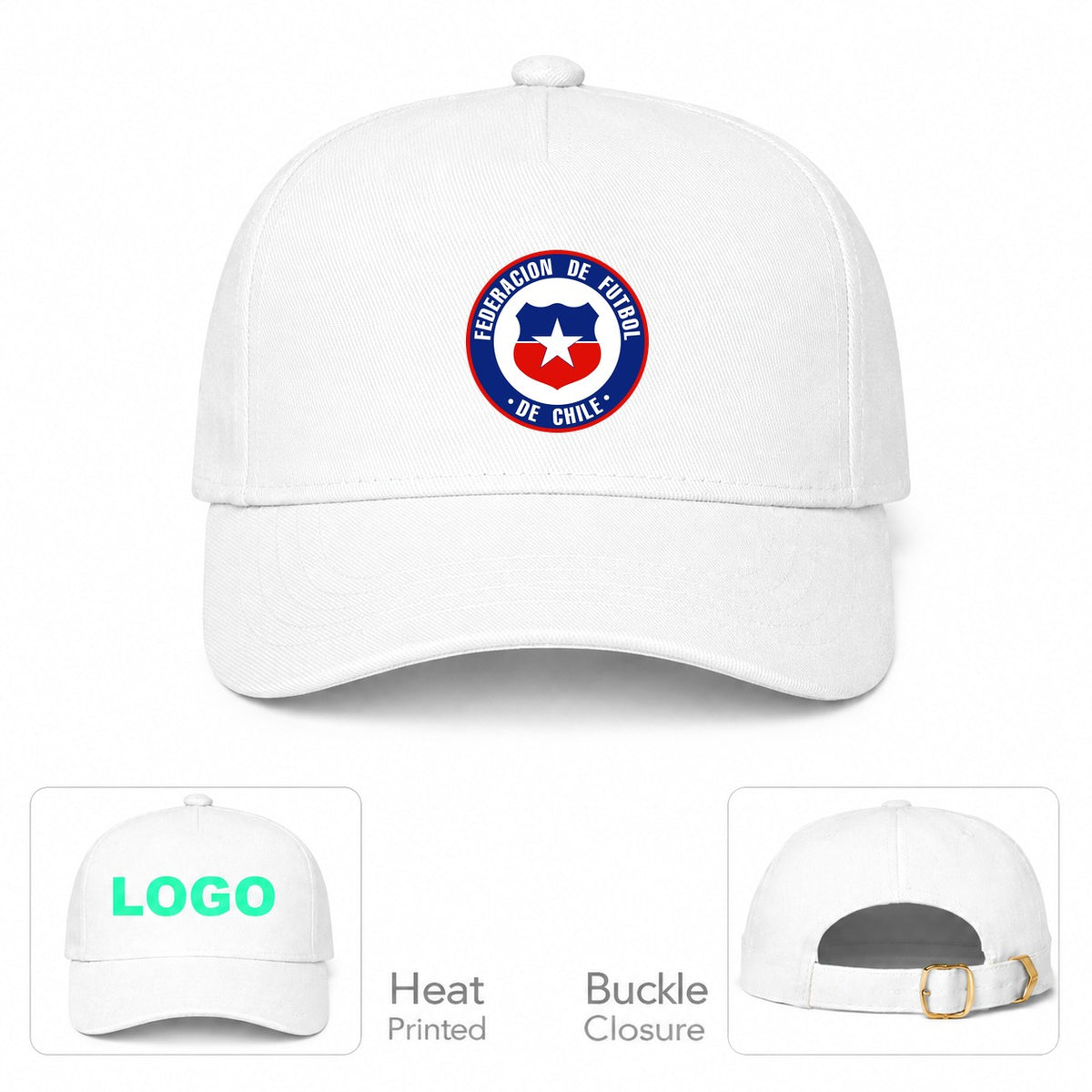 Chile National Soccer Team  Dad Baseball Cap Hat - White