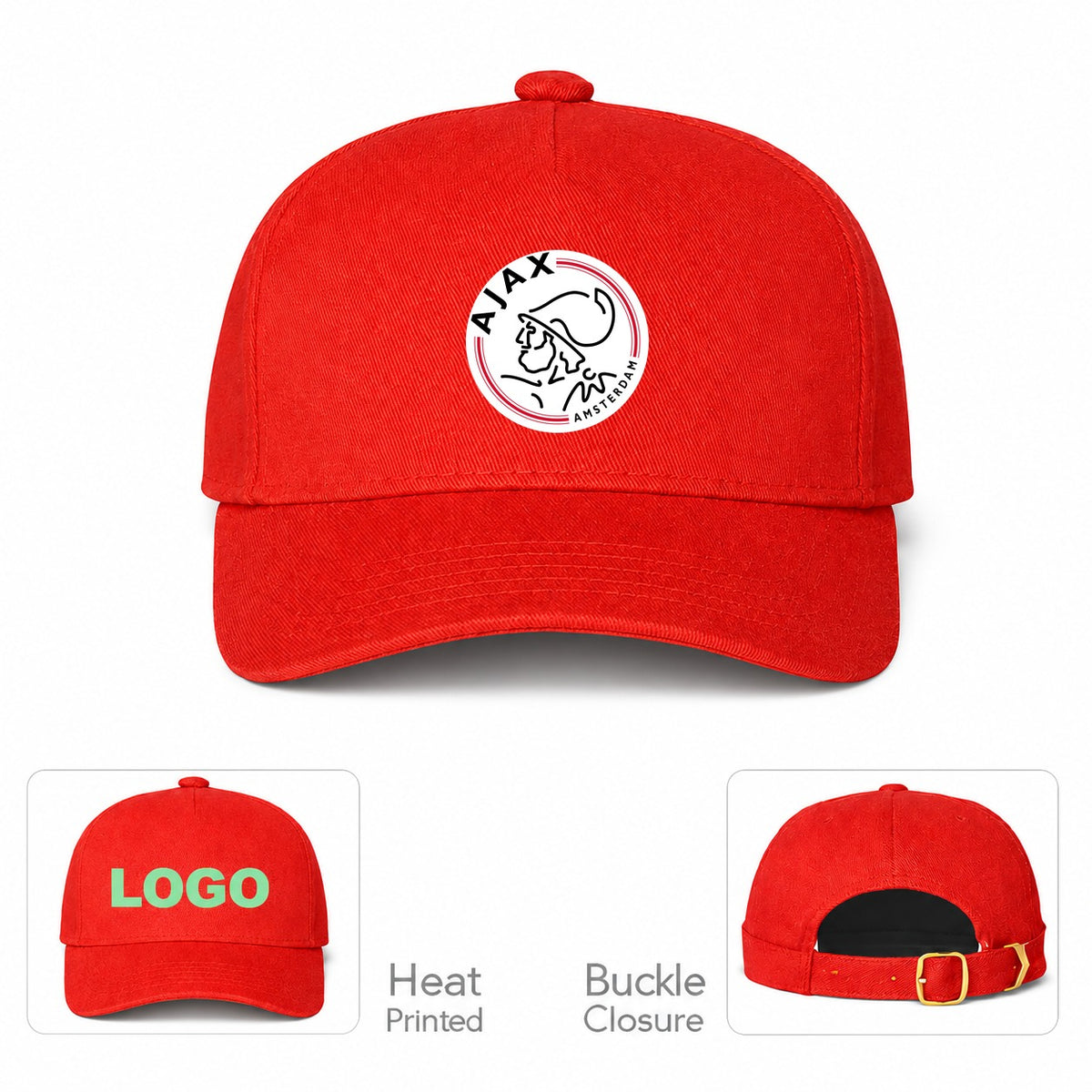 Amsterdamsche FC Ajax Dad Baseball Cap Hat - Red