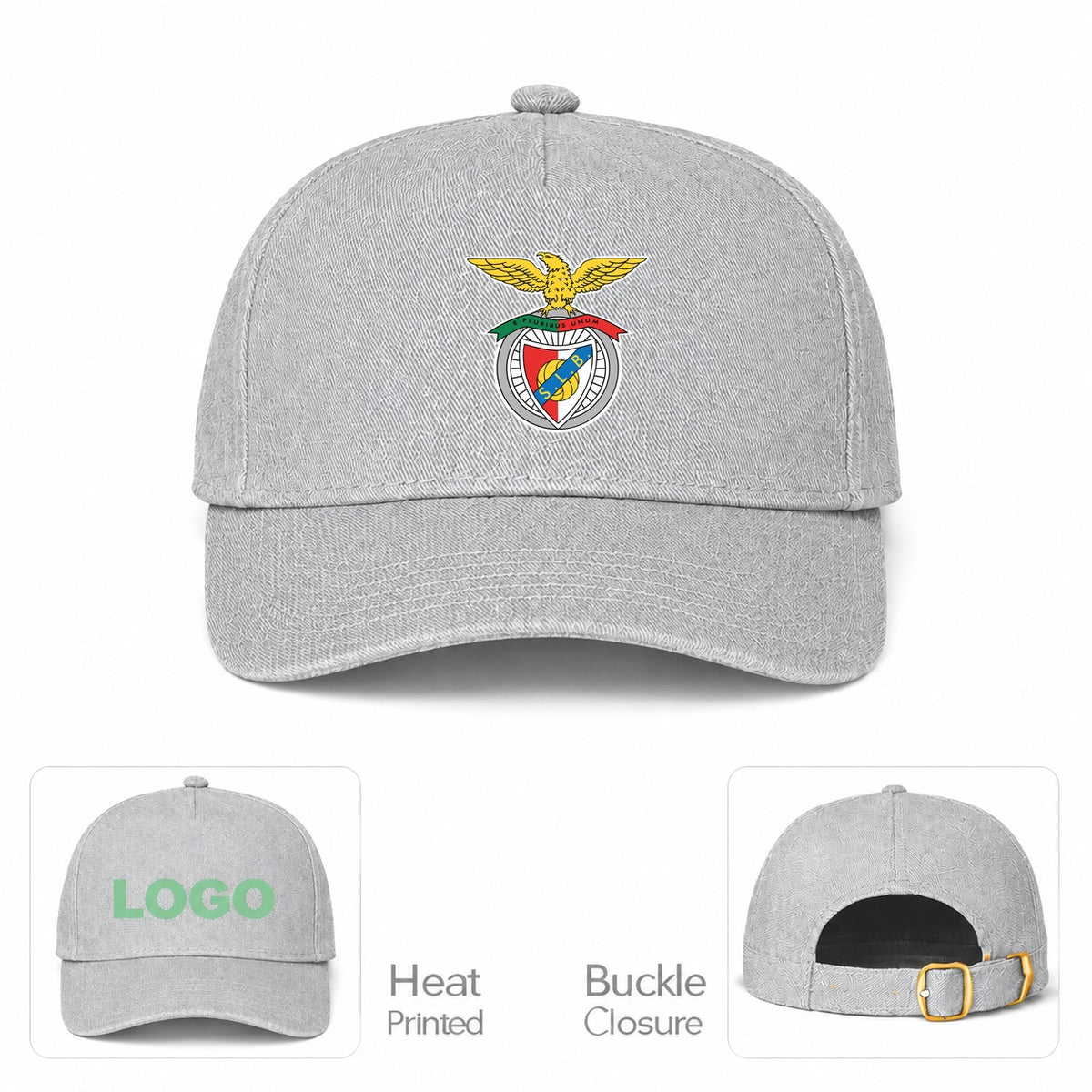 SL Benfica FC Dad Baseball Cap Hat - Gray