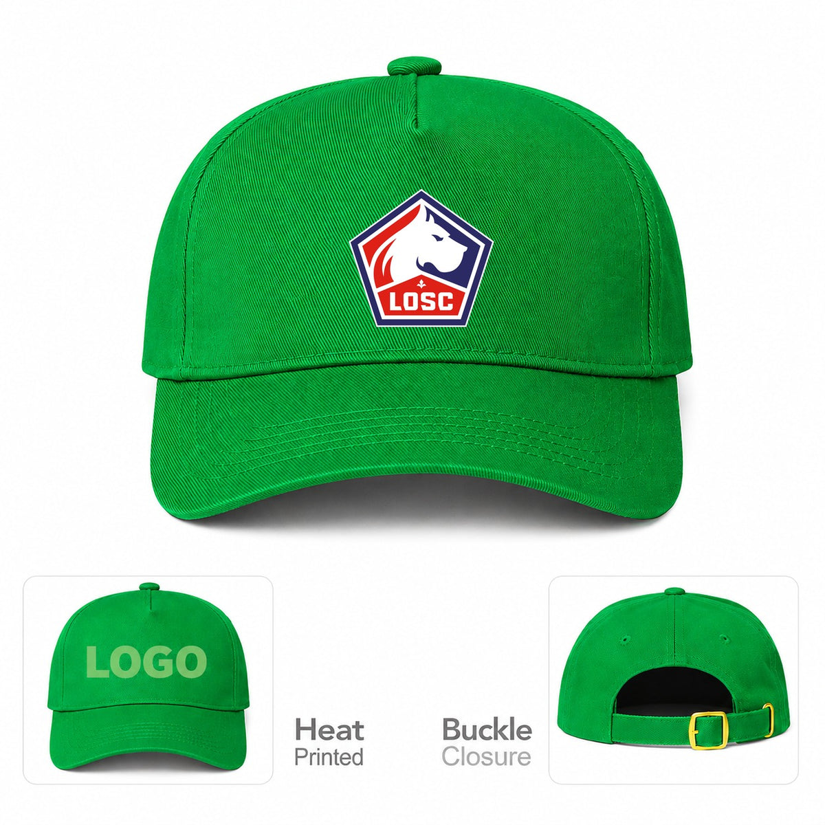 Lille Olympique FC Dad Baseball Cap Hat - Kelly Green