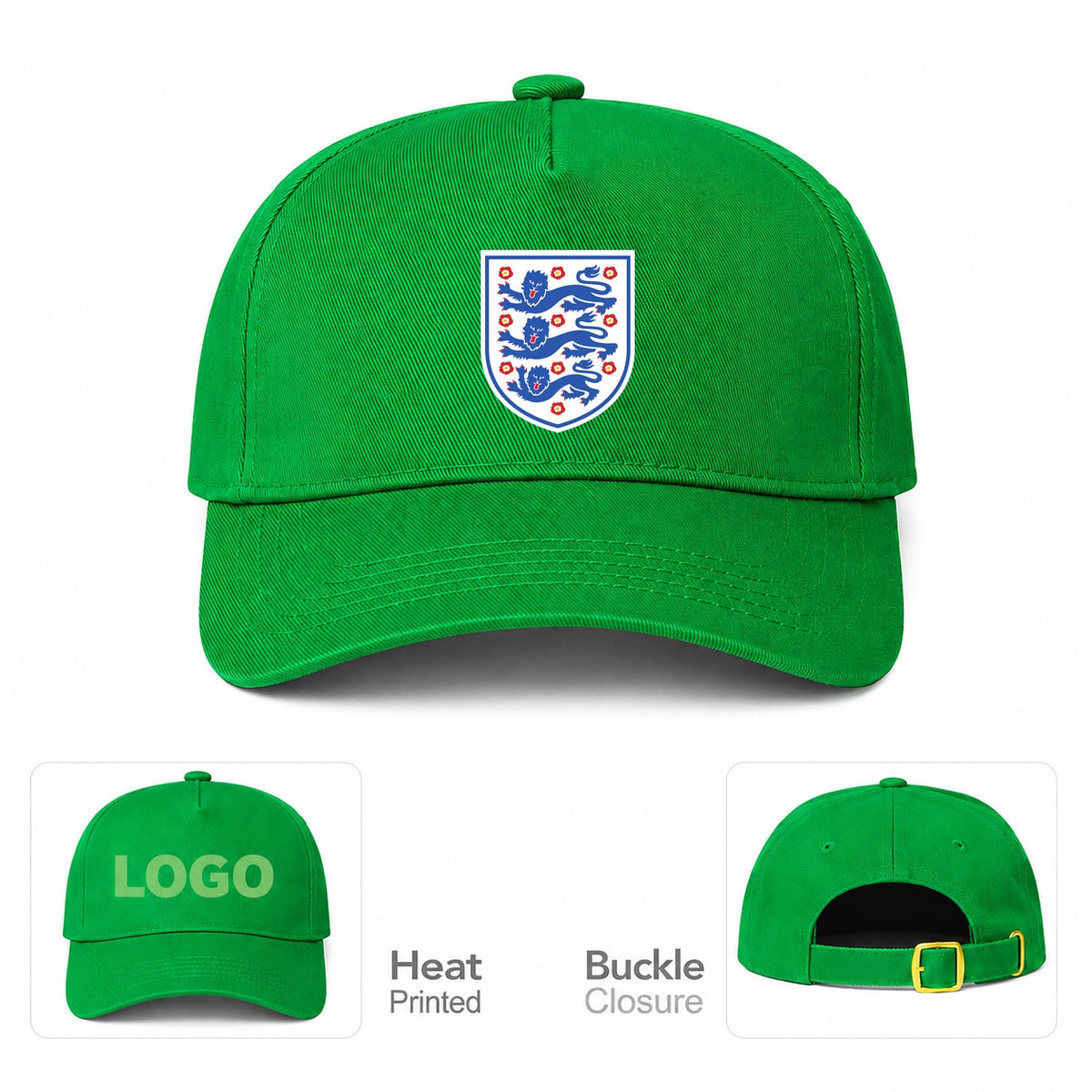 England National Football Team Dad Baseball Cap Hat - Kelly Green