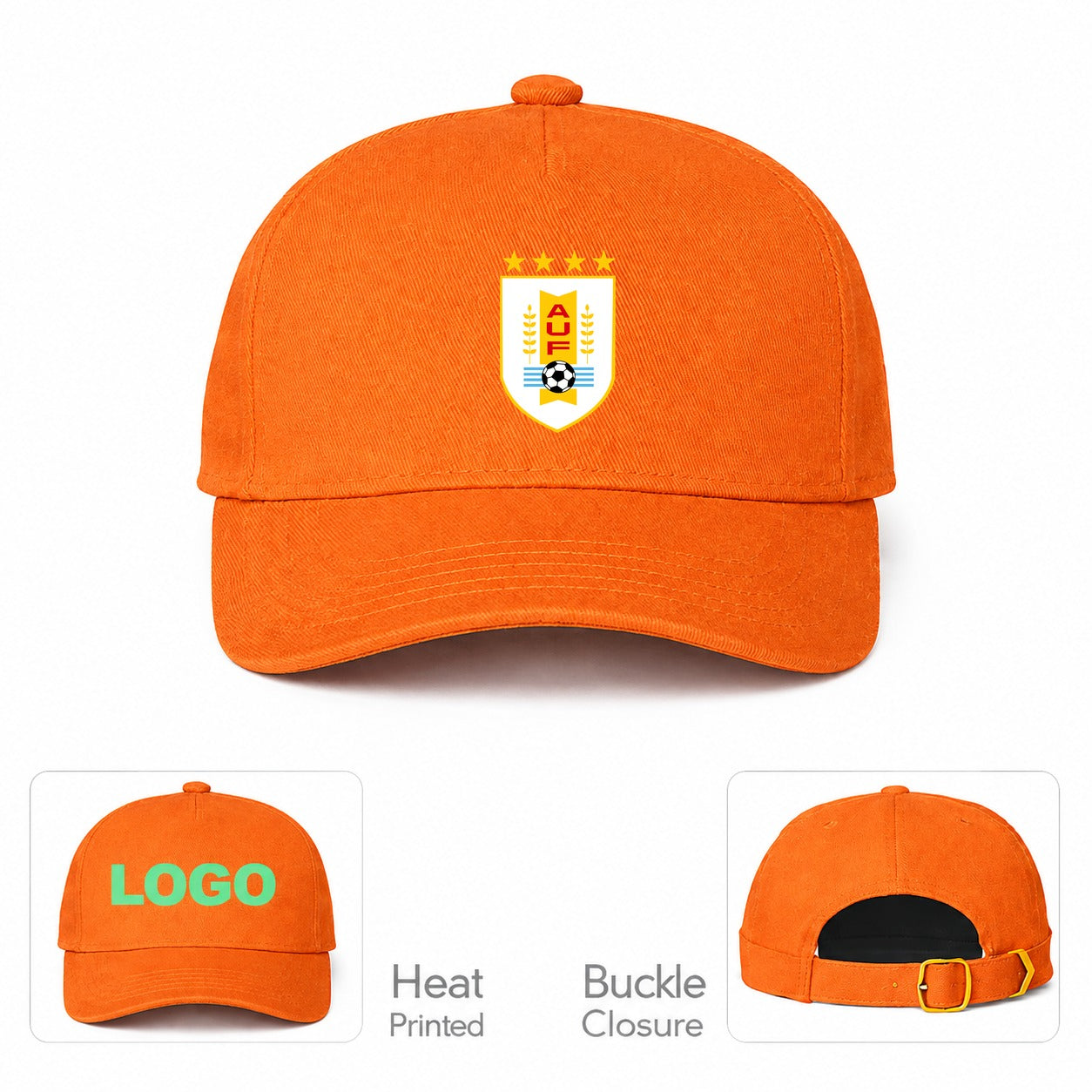 Uruguay National Soccer Team Dad Baseball Cap Hat - Orange